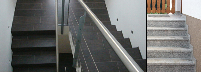 Treppen aus Naturstein in individuellen Ausführungen